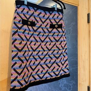 Versace Geometric Patterned Skirt